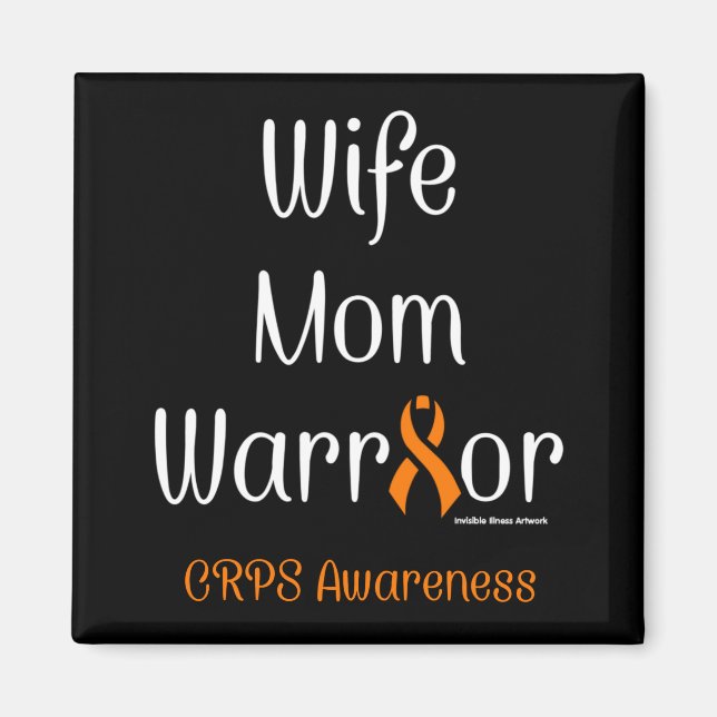 Aimant Femme Maman Warrior...CRPS (Devant)