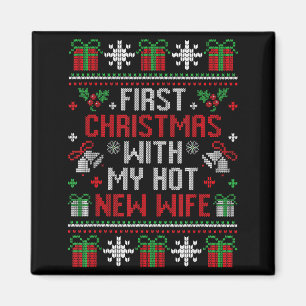 Aimant Femme Mari Premier Noël Tout Juste Mariés Noël