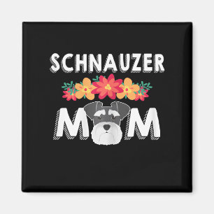 Aimant Femme mignonne Schnauzer Maman qui aime Schnauzers