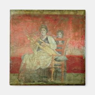 Aimant Femme noble jouant un Cithera