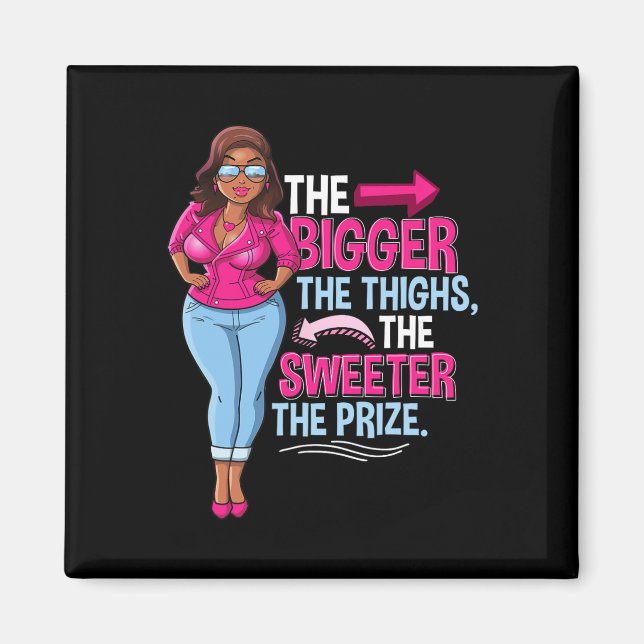 Aimant Femme noire afro-américaine amusante (Devant)