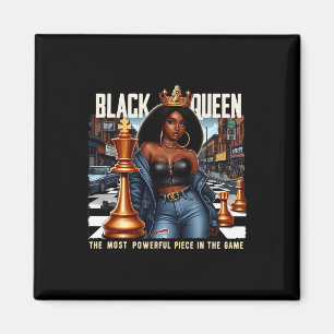 Aimant Femme Noire Culture Noire Reine Noire Échecs Empow