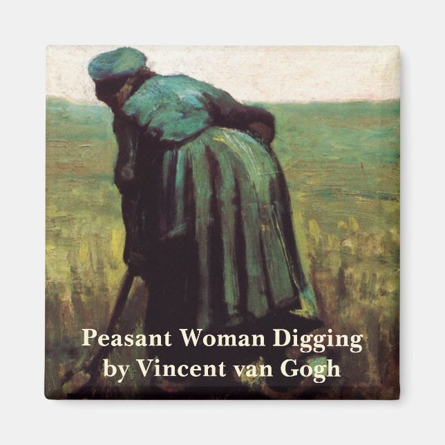 Aimant Femme paysanne creuser par Vincent van Gogh (Devant)