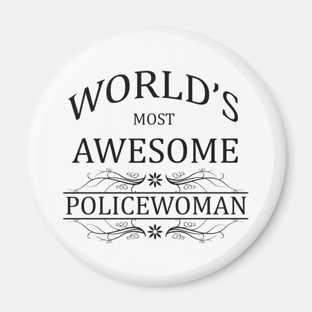 Aimant Femme policière la plus géniale du monde (Devant)