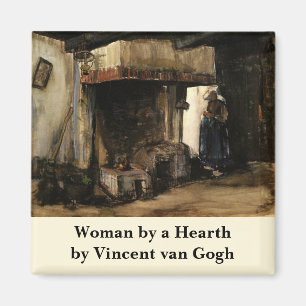 Aimant Femme près d'un âtre par Vincent van Gogh