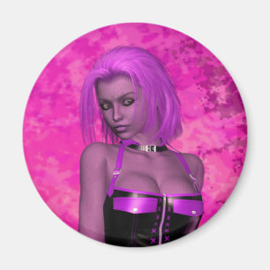 Aimant Femme punk d'imaginaire d'éloge