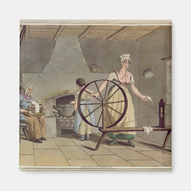Aimant Femme qui tourne, du 'Costume du Yorkshire' (Devant)