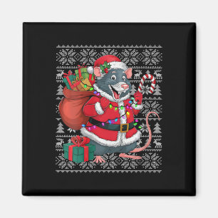 Aimant Femme Rat Xmas Sweat Style Vilain Père Noël Rat Ch