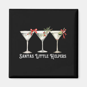 Aimant Femme Rétro Drôle Santa's Little Helper Martini M