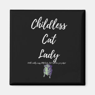 Aimant Femme sans enfants et chats
