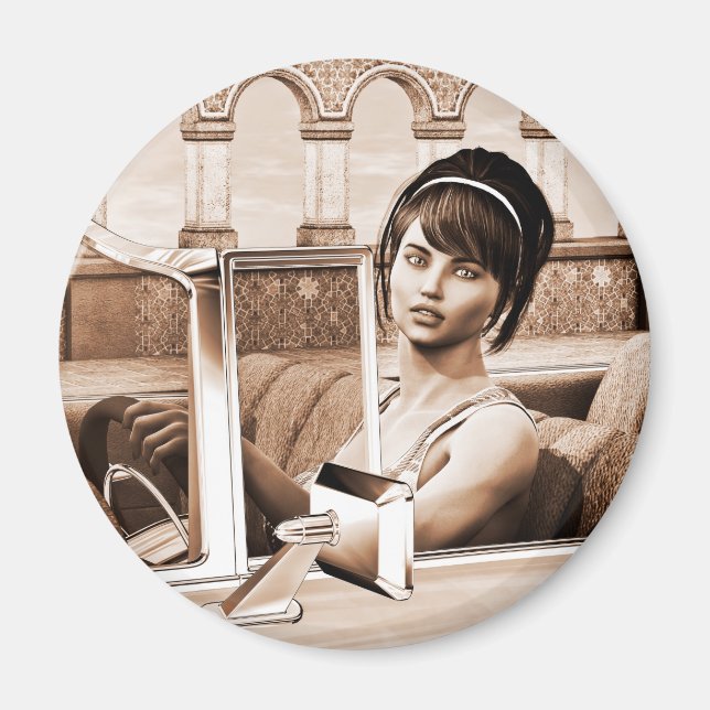 Aimant Femme Vintage (Devant)