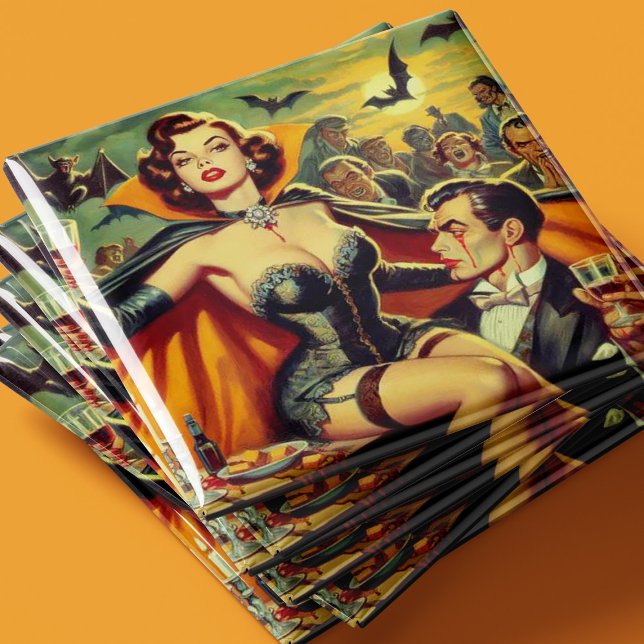 Aimant Femme vintage Vampire (Créateur téléchargé)