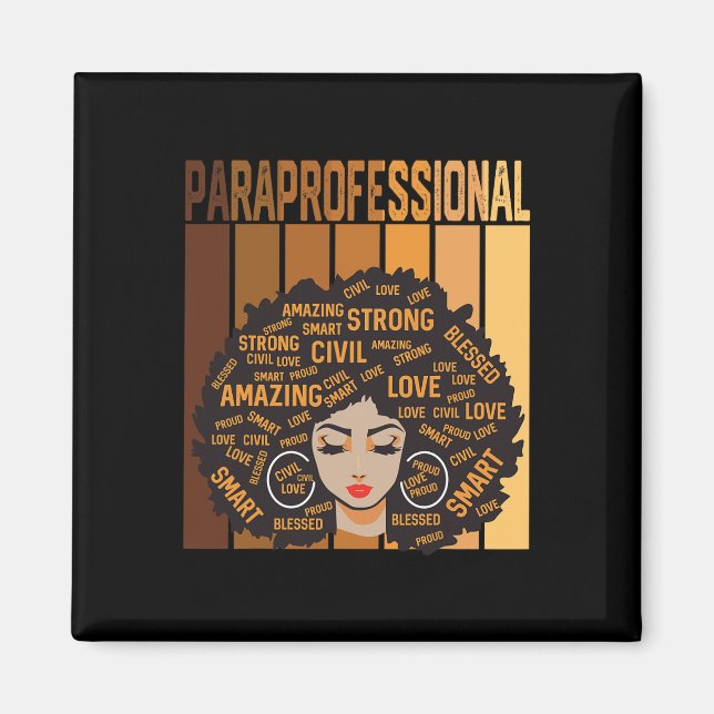 Aimant Femmes afro-américaines paraprofessionnelles Mois  (Devant)