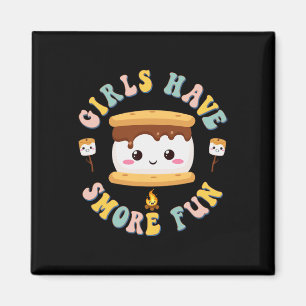 Aimant Femmes Camping Kawaii Smores Filles Ont S'more Enf