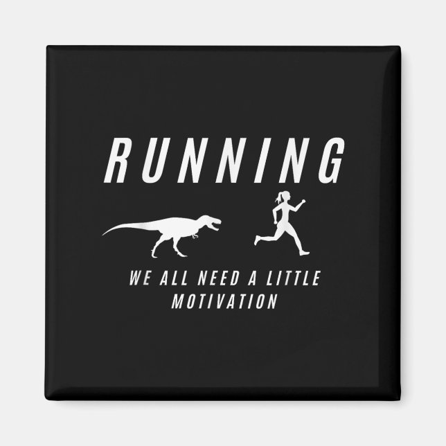 Aimant Femmes Courir Avec Motivation Raptor Funny Runner (Devant)