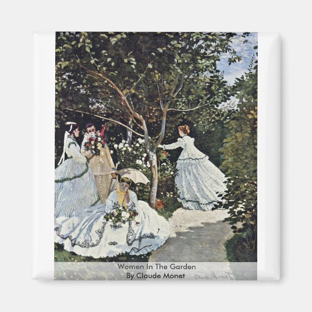 Aimant Femmes Dans Le Jardin Par Claude Monet (Devant)