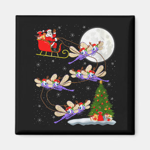 Aimant Femmes Dragonfly Père Noël Traîneau Volant Drôle M