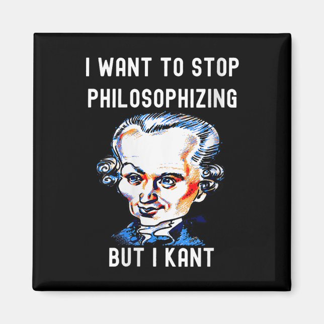 Aimant Femmes drôle Je veux arrêter de philosopher mais j (Devant)