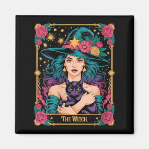 Aimant Femmes La Carte De Sorcière Halloween Gothique Sor