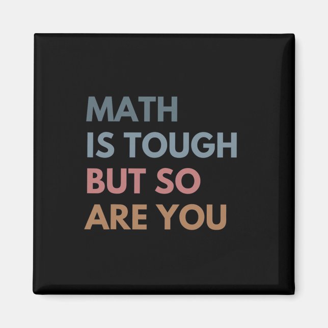 Aimant Femmes Les maths c'est dur mais vous êtes dur auss (Devant)