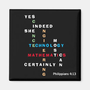 Aimant Femmes Modernes En Mot-Croisé STEM