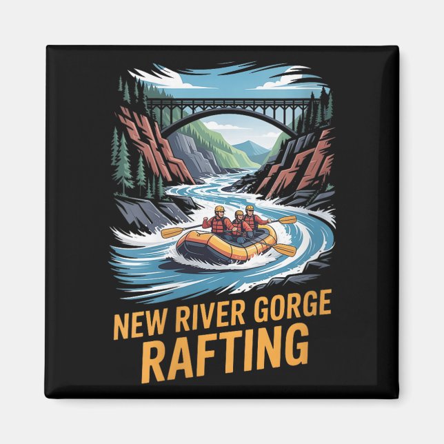 Aimant Femmes Nouvelle Gorge de rivière Rafting Whitewate (Devant)