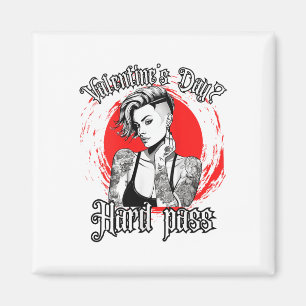 Aimant Femmes pour la Saint Valentin tatouée célibataire 