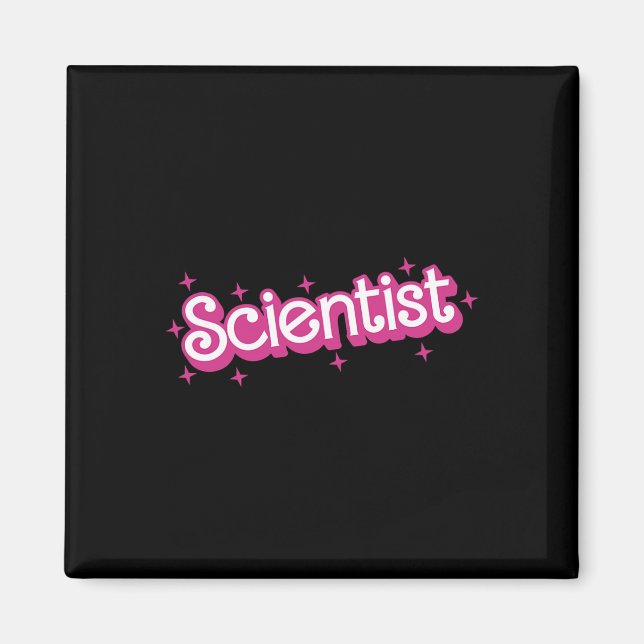 Aimant Femmes Rétro Rose Scientifique Professeur de Scien (Devant)