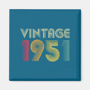 Aimant Femmes Vintage 1951 75e Anniversaire 75 Ans Vêteme