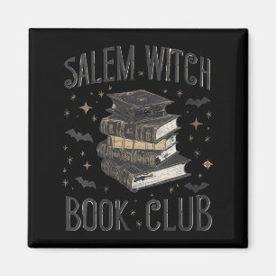 Aimant Femmes Vintage Salem Book Club Chat Noir Bookish
