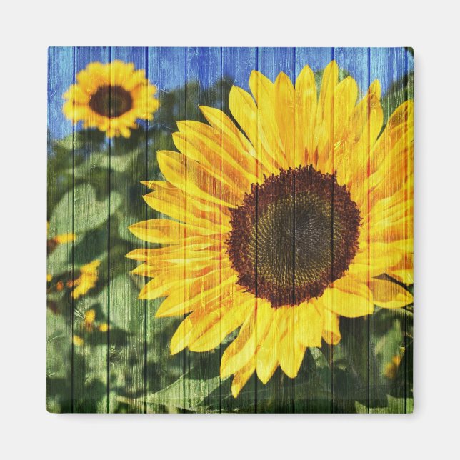Aimant Fence painted de Sunflowers (Devant)