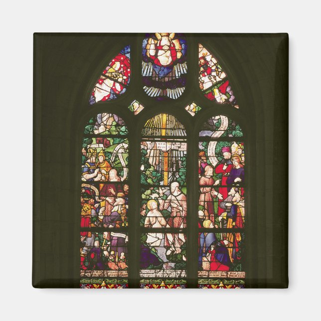 Aimant Fenêtre représentant le baptême du Christ, 1490 (Devant)