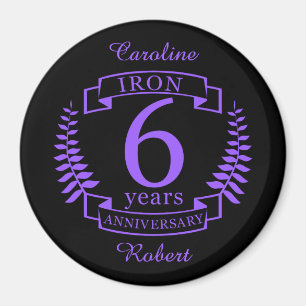 Aimant Fer mariage anniversaire 6 ans