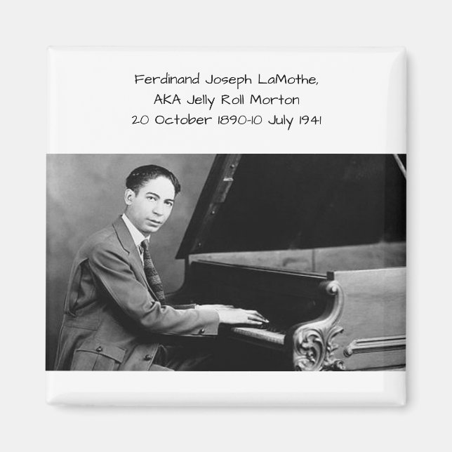 Aimant Ferdinand Joseph LaMothe, AKA Jelly Roll Morton (Devant)