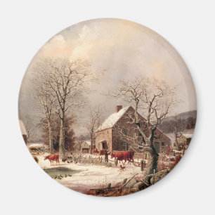 Aimant Ferme en hiver