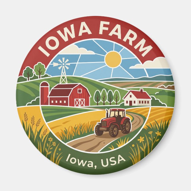 Aimant Ferme en Iowa (Devant)