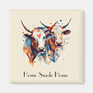 Aimant Ferme scandinave Bovins, personnalisé