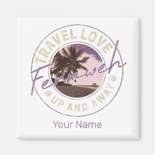 Aimant Fernweh Palm Et Plage Vintage voyage Souvenir