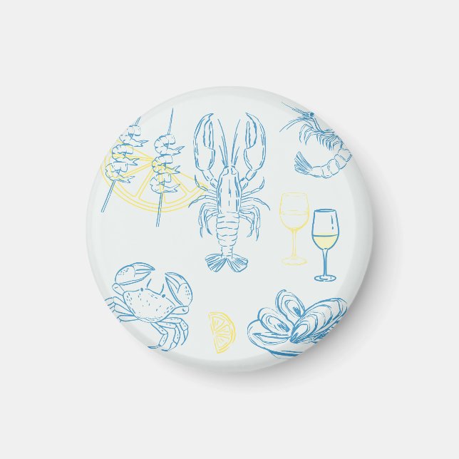 Aimant Festin de fruits de mer (Devant)