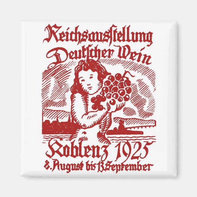 Aimant Festival allemand du vin 1925 (Devant)