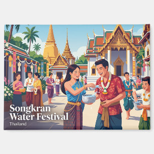 Aimant Festival de l'eau de Songkran Thaïlande