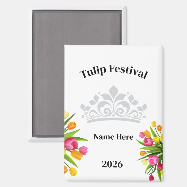 Aimant Festival de Tulipes  (Recto/Verso)