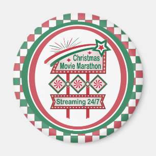 Aimant Festival du Marathon de Noël Retro Marquee