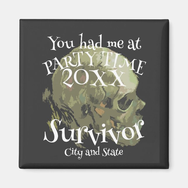 Aimant Fête 2024 Mixeur de danse de patio de célébration  (Devant)