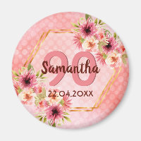 Fête 90e anniversaire rose floral enregistrer la d