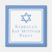 Fête bat mitzvah lumière étoile bleue de David