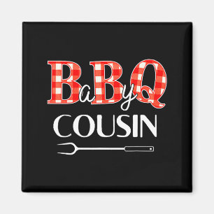 Aimant Fête bébé cousine barbecue tenue assortie famille