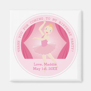 Aimant Fête d'anniversaire de Ballerina
