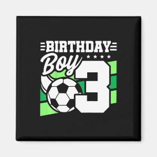 Aimant Fête d'anniversaire de football pour enfants - Gar