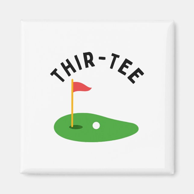 Aimant Fête d'anniversaire de golf 30e trentième golf P (Devant)